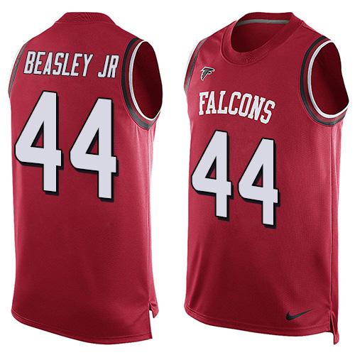 Nike Falcons #44 Vic Beasley Jr Red Team Color Men's Stitched NFL Limited Tank Top Jersey - Click Image to Close